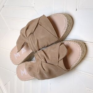MANEBI Hamptons Soft Suede Knot Platforms EU 39 (US 8/8.5)